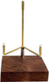 Adjustable Brass Crystal Display Stand with Walnut Base for Mineral Specimens, Rock Display Easel Metal Holder