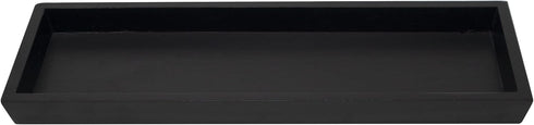 Black Wood Tray for Vanity, Bathroom, or Toilet Tank, Countertop Organizer for Perfume, Jewelry, Candles, DIY Decor