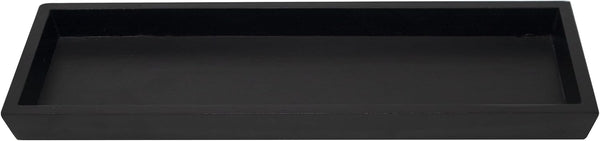 Black Wood Tray for Vanity, Bathroom, or Toilet Tank, Countertop Organizer for Perfume, Jewelry, Candles, DIY Decor