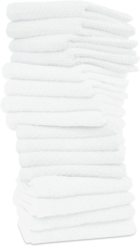 Tukasa Linens 16 Pack 12x12 Inches, Pack 16, Cotton Washcloths for Body and Face, of Multipurpose and Lightweight Wash