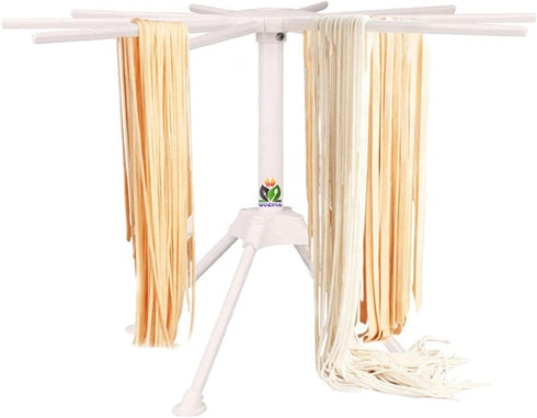 GOZIHA Kitchen Pasta Drying Rack, Make Homemade Fresh Pasta, Household Noodle Dryer Rack for Home Use, White