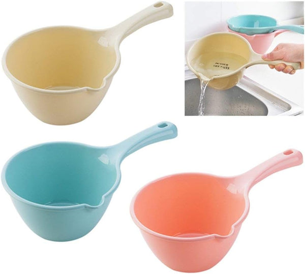 3PCS Plastic Bathing Ladle Spoons Kitchen Accessories Bathroom Water Scoop Cup Baby Shampoo Bath Spoon