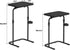 TB01BK091 TUTOTAK C Shaped End Table with Tiltable Surface, Adjustable Height Side Table, Slide Under Couch Table TV