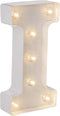 White Metal Marquee Letter – I - 9.87” Tall, White Finish