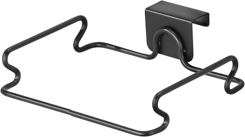 mDesign Over the Cabinet Metal Wire Small Garbage Container, Trash Bag Holder Rack for Kitchen, Pantry, Bathroom