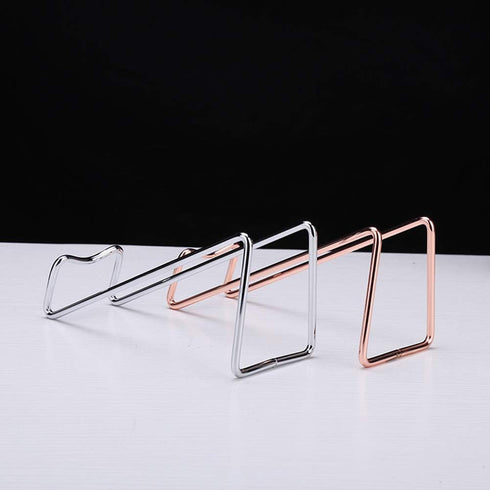Metal Wine Rack Freestanding, Geometric Design Tabletop Holder for Wine Bottle Storage, Perfect Countertop Stand