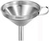 5-Inch Food Grade Stainless Steel Kitchen Funnel with Strainer Filter for Liquid Dry Ingredients, Silver