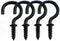 125 Pcs Black Screw Ceiling Hooks, 3/4 Inch Screw Cup Hooks
