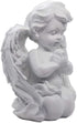 White Kneeling Praying Cherub Statue Indoor Outdoor Home Garden Decoration Wings Angel Statue Memorial Sculpture