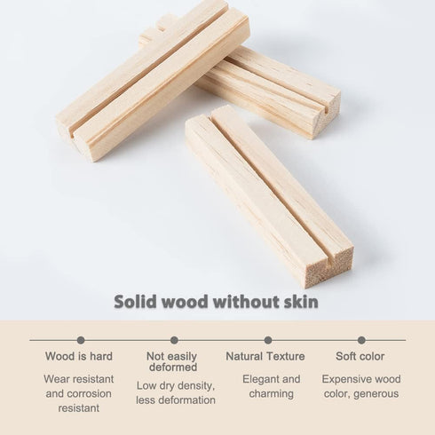OLYCRAFT 20pcs Wood Place Card Holders for Wedding Party Events Decoration, Table Number Stand Mini Blackboard