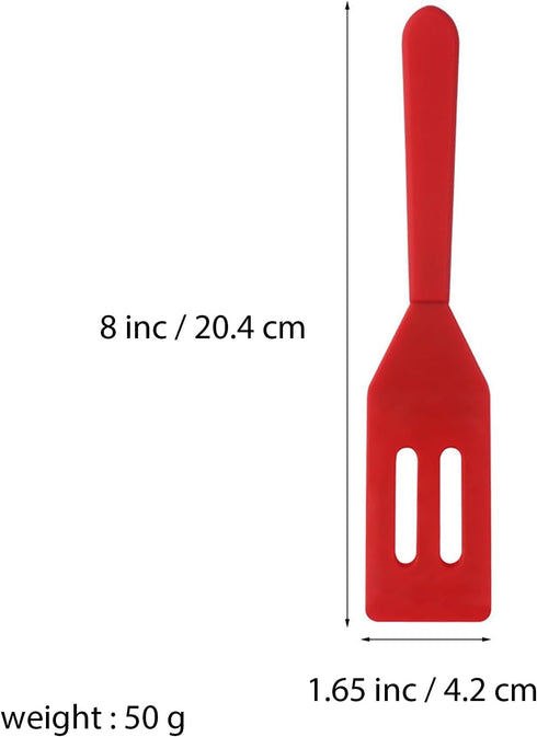 2 Pack Kunovo Small Spatula for Nonstick Cookware, Heat-Resistant Silicone Thin Spatula for Baking