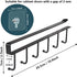 2 Pack Storage Mug Hooks Rack Under Cabinet, 6 Hooks Cup Holder Hanger, Kitchen Utensil Hanger