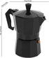 Stovetop Espresso Maker, Classic 6-Cup Capacity Aluminum Coffee Machine Moka Pot for Office Home Use, Black