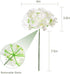 Auihiay 26 Pieces Artificial Flowers Hydrangea Silk Heads with Stems for Home Wedding Party Decorations (Ivory)
