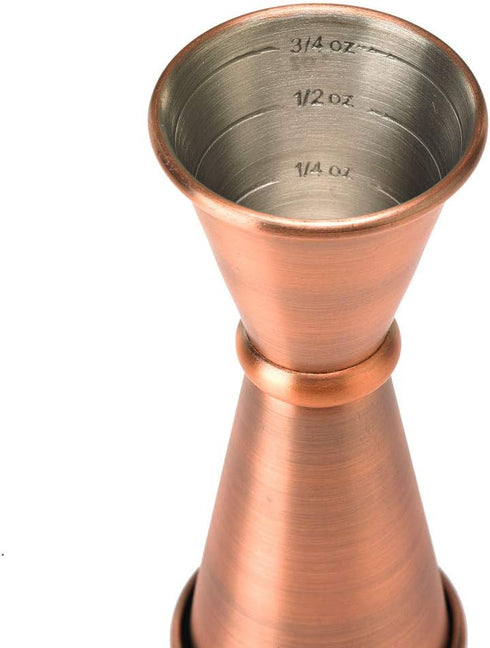 Barfly Japanese Style Jigger, 1 oz x 1-1/2 oz, Antique Copper