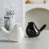 TSCVPJL Set 2 Ceramic Birds Figurines Home Decor, of White Birds Statue, Chubby Small Bird Figurines, Modern Style Bird