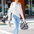 BALORAY Lunch Bag for Women Men, Insulated Lunch Box for Work, Picnic or Travel (White Flower)