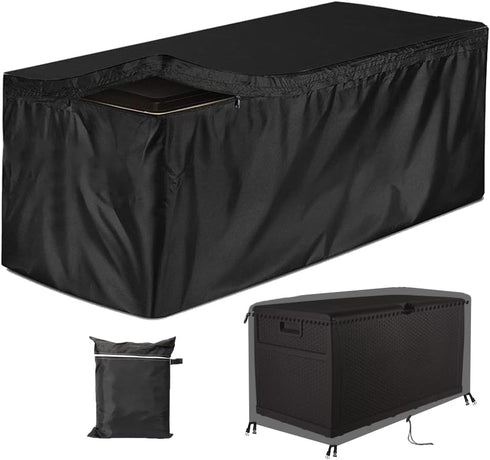 Gicov Deck Box Cover Waterproof Heavy Duty Patio Storage Box with Zipper Outdoor