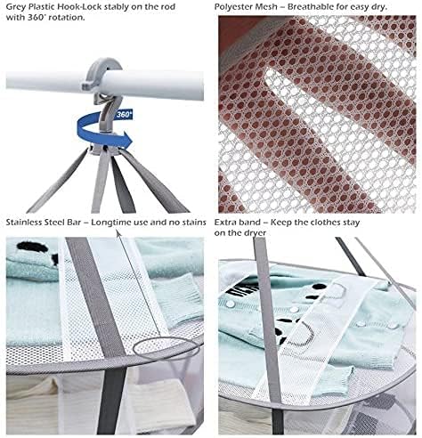 Looca 3-Tier Folded Mesh Clothes Hanging Dryer Sweater Drying Rack 30.3" L x 24.5" W x 30.7" H