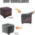 L/Length&Width:35-44"/Height:15-20",Grey) Ottoman Covers Slipcover Square Ottoman Covers Protector for Footrest Foot
