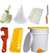 5 10pcs Set Gallon Plastic Honey Bucket Kit - Honey Harvesting Tool with Gate Valve, Filter & Beekeeping Supplies |