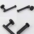 GERZ Bathroom Toilet Paper Holder, SUS 304 Stainless Steel Matte Black Wall Mount Tissue Roll Holder