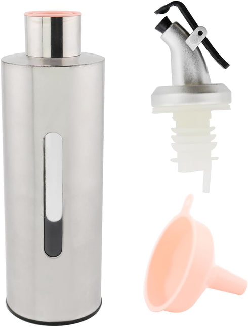 Set Kitchen,9.9oz Carafe(290ml) FEOOWV Olive Oil and Vinegar Dispenser Bottle for Clear Plastic Olive Oli with Pourers