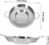 DOITOOL Stainless Steel Flat Frying Pan, Comal Frying Bowl, Heavy Duty Outdoors Cookware Stir Fry Pan (38cm) Mexican