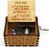 Wooden Music Box, I Love You to The Moon, Gifts for Husband, Wife, Kids for Christmas, Birthday, Anniversary
