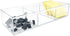 Isaac Jacobs Large 3-Compartment Acrylic Stackable Organizer (12.9" L x 5" W x 2.7" H), Multi-Sectional Tray & Storage Solution for Makeup, Craft Supplies, Bathroom, Kitchen, Office (Clear) by Isaac Jacobs