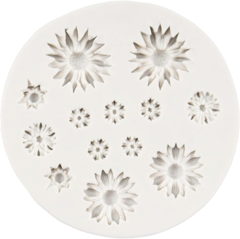 Daisy Flower Fondant Mold, Silicone Molds for Cake Decoration, Cupcake Topper, Chocolate, Gum Paste