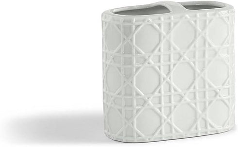 Kassatex Rattan Toothbrush Holder ARN-TBH, Porcelain