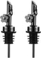 2 Pack Stainless Steel Oil Pour Spouts, Premium Replacement Bottle Pourers for Liquids, Gunmetal