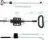 2Pcs Recliner Cables Replacement D-Ring Cables, Fit Ashley and Most Recliner, Exposed 4.9" Total 33.7"