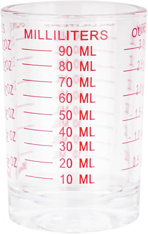 BCnmviku Shot Glass Measuring Cup, 3 Ounce/90ML Liquid Heavy High Espresso Glass