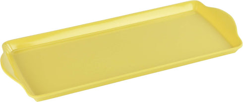 Calypso Basics Plastic Tidbit Melamine Sandwich Tray, Lemon