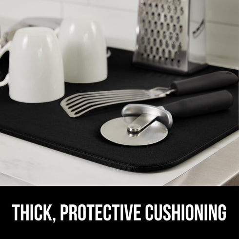 Gorilla Grip Ultra Water Absorbent Microfiber Dish Drying Mat, 18x32, Slip Resistant Pad for Kitchen