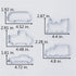LILIAO Transportation Cookie Cutter Set - 5 Piece Stainless Steel Train, Truck, Pick-up Truck, Car, and Bus Fondant