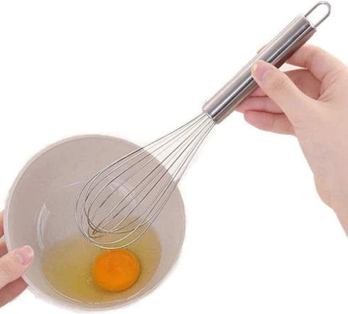 Aniso Silver Stainless Steel Whisk, 8.4 inches