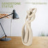 Sandstone Statue, Handmade Sandstone Kiss Lovers Couple Abstract Sculpture Art Craft Decoration