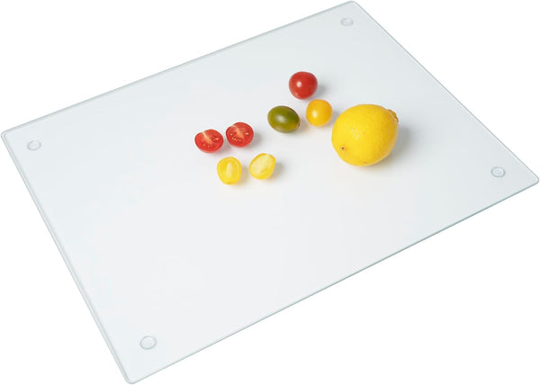 Phore Clear Tempered Glass Cutting Board, 16"x12", Dishwasher Safe, Scratch Resistant, Heat Resistant