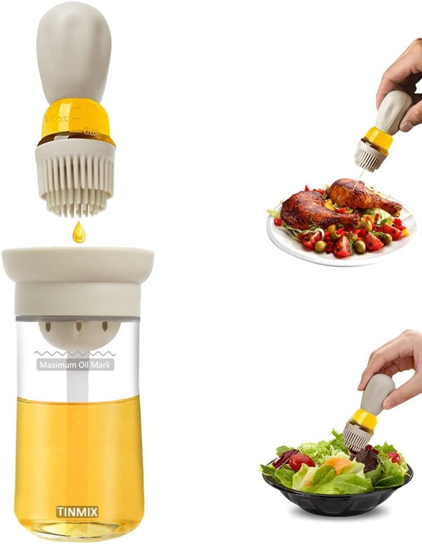 TINMIX Oil Dispenser Bottle with Silicone Basting Brush - Kitchen Olive Oil