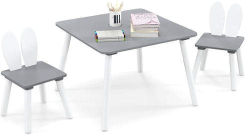 HONEY JOY Kids Table and Chair Set, Children Wooden Activity Table &