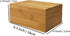 Zhou Bamboo Natural Storage Box with Cover, Unpainted Wooden Gift Box, 6.3x4.72x2.76 inch