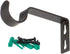 Ivilon Fixed Brackets for Curtain Rods - Set of 2 for 1 or 1 1/8 Inch Rods, Antique Black
