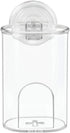 2 Pack mDesign Compact Plastic Suction Storage Center for Bathroom Organization of Toothbrushes, Electric Toothbrushes
