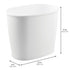iDesign Kent BPA-Free Plastic Oval Waste Basket, 12" x 8" x 10", White
