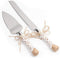 Rustic Wedding Cake Serving Set, Knife and Server Set for Anniversaries, Birthdays, Christmas Parties