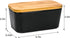Butter Dish with Lid - Porcelain Keeper with Wood Cover for Easy Clean Butter Storage Container