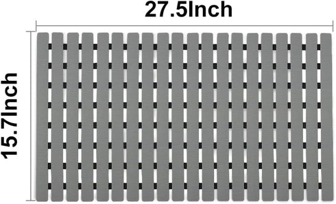 27.5 x15.7 Inch BEMISO Shower Mat Non Slip Bathtub Mat with Suction Cups and Drain Holes Bath Mat for Tub & Shower.Easy